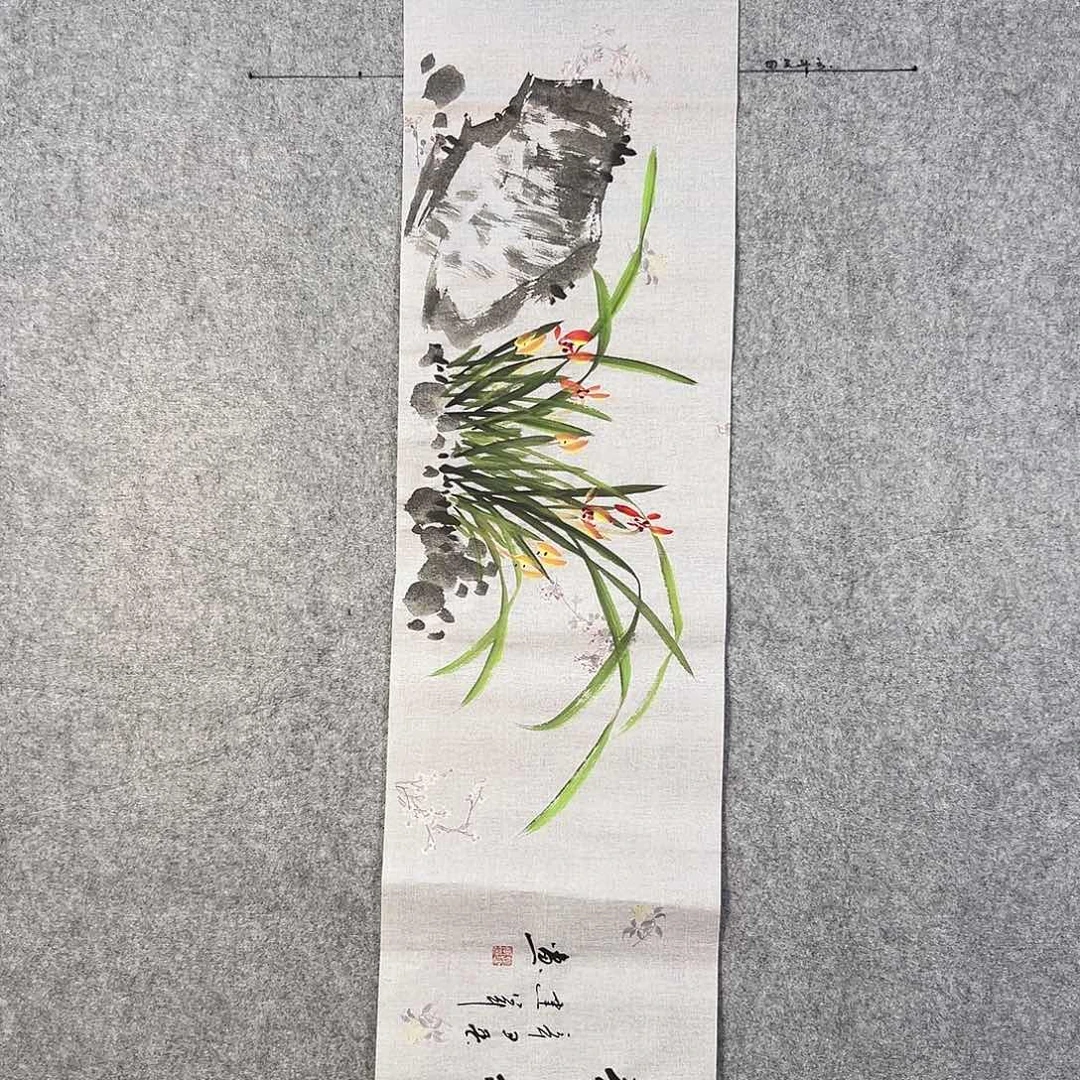 国画140 花鸟和蝴蝶都在等待它飞