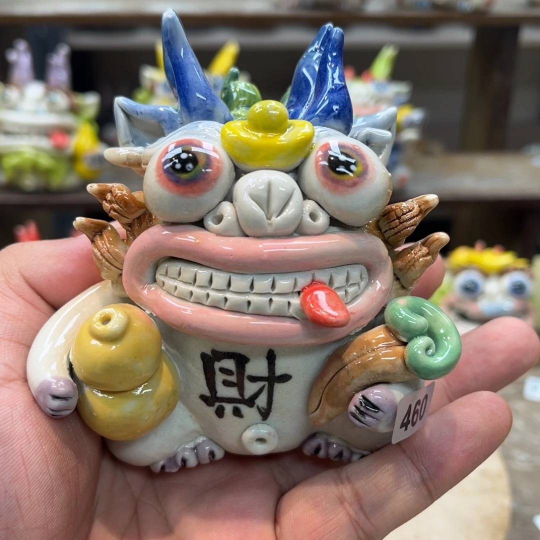 摆件纯手工抽象陶瓷摆件460