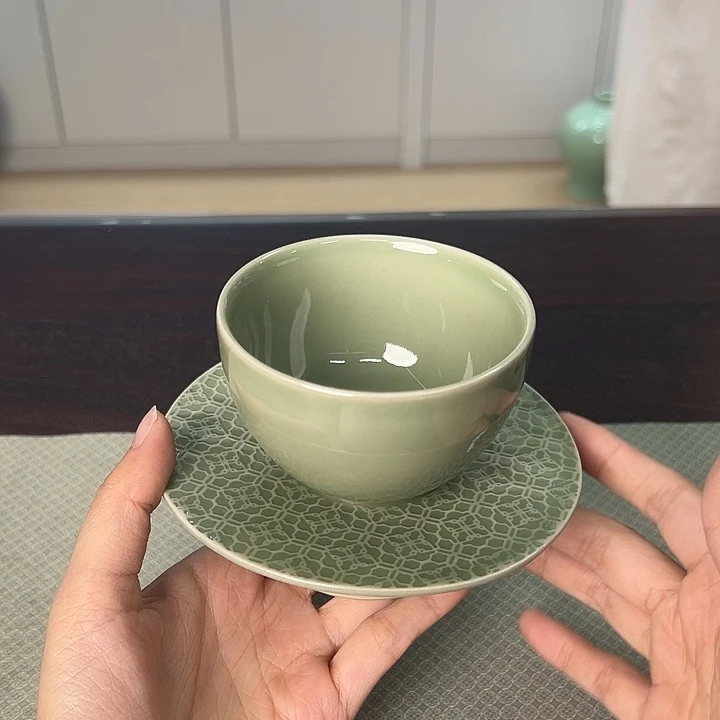 龙泉云间青瓷小米茶器