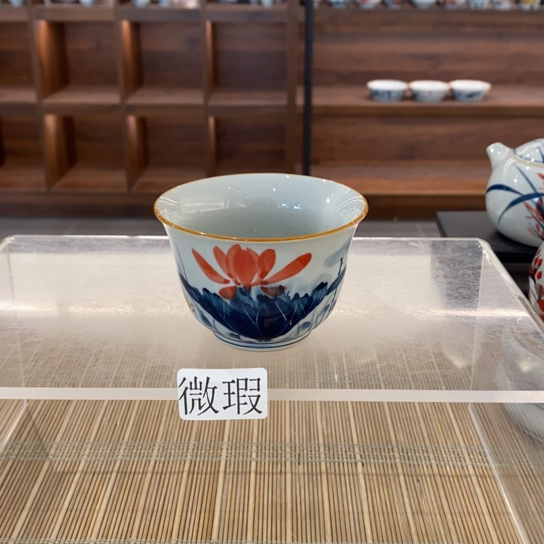 釉下彩老陶泥手工绘制