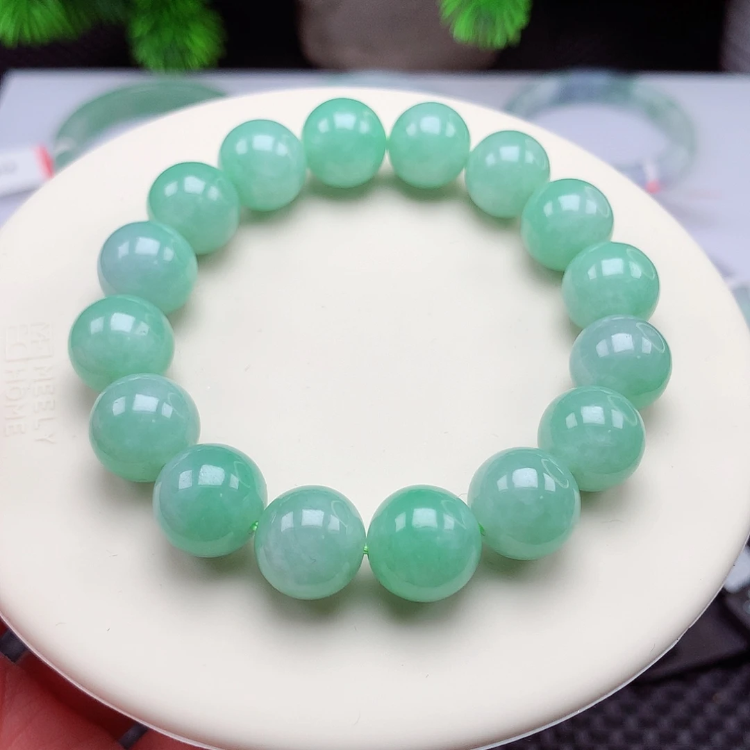 翡翠未镶嵌手链12.9mm