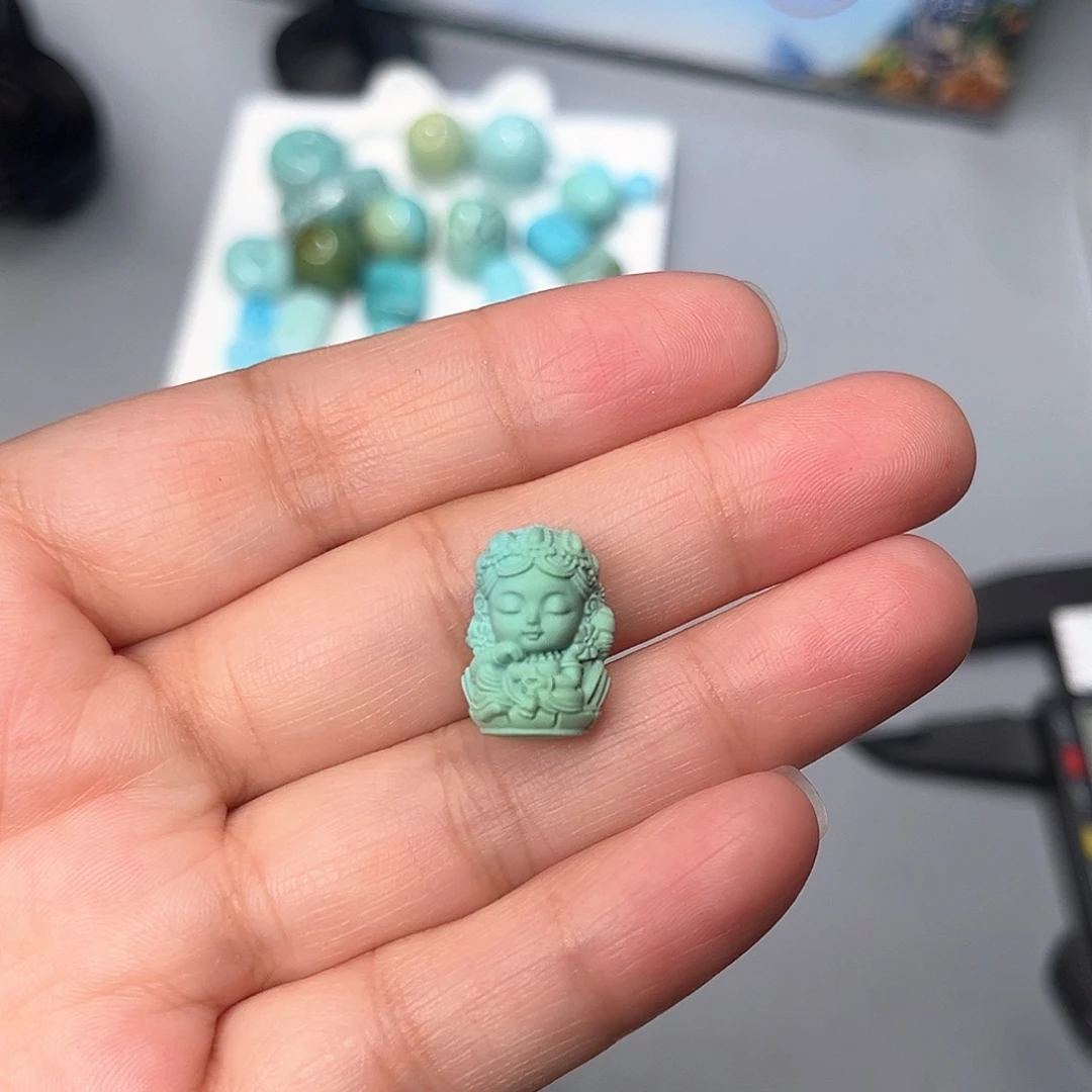 绿松石未镶嵌珠宝半成品