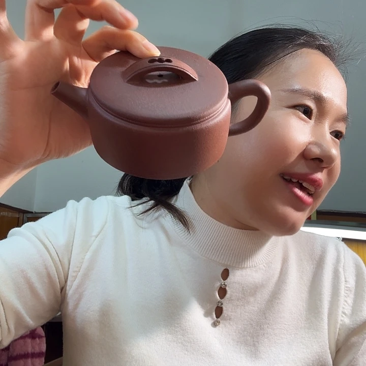 紫砂茶壶紫泥汉瓦200cc