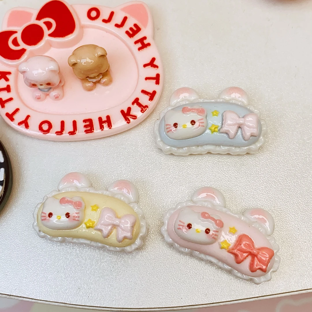 【定制】迷你立体轻松熊 diy奶油手机壳树脂配件手工发夹材料饰品