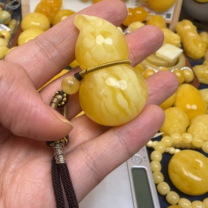 蜜蜡未镶嵌毛衣链天然蜜蜡