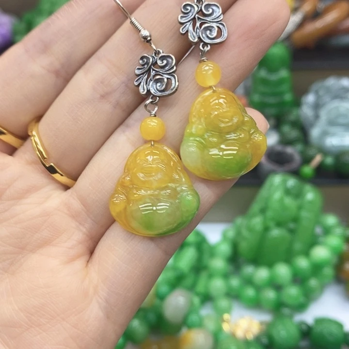 翡翠未镶嵌耳饰耳饰19
