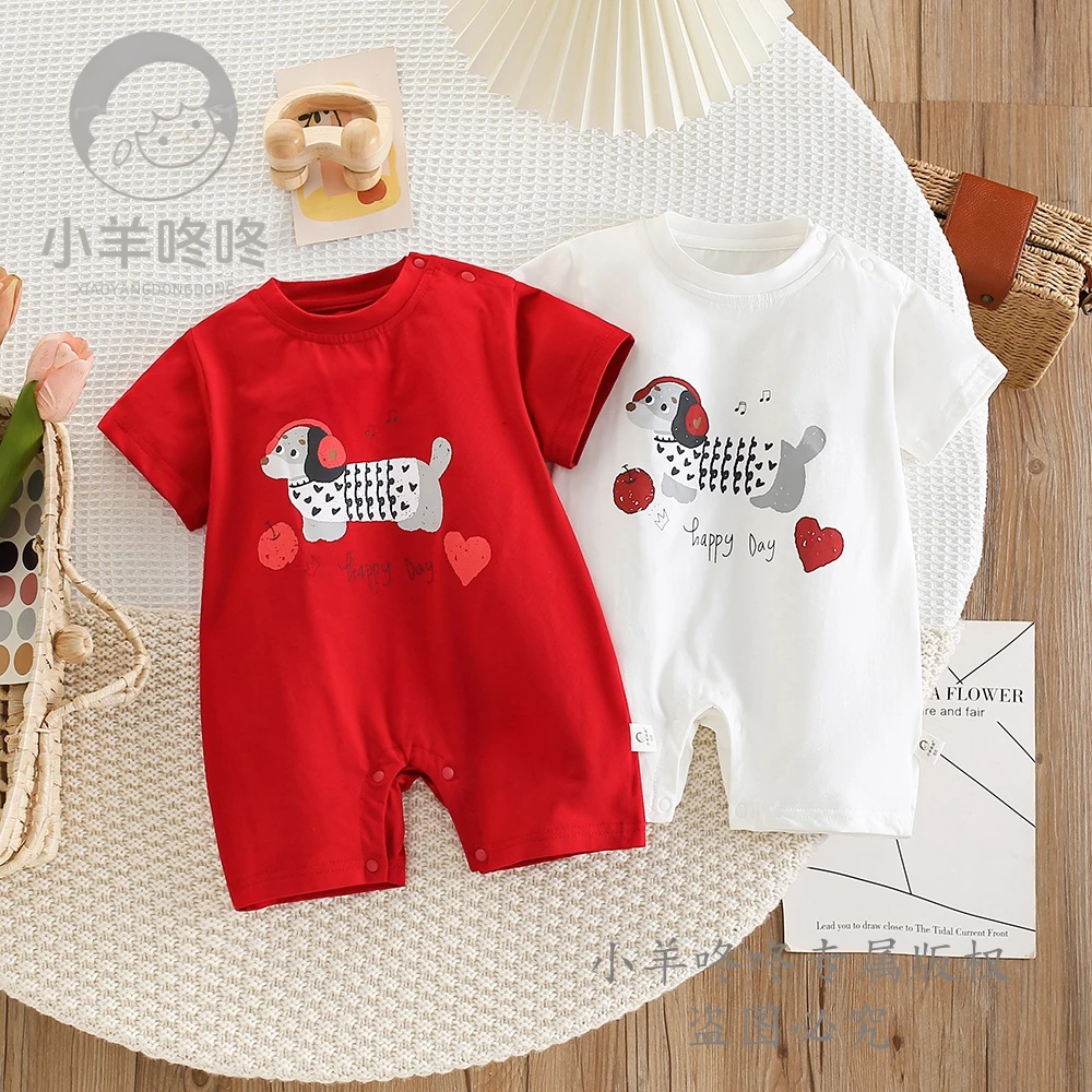 【夏季】新款汪星人DJ哈衣婴儿幼儿时尚狗狗可爱薄款套头连体衣哈衣