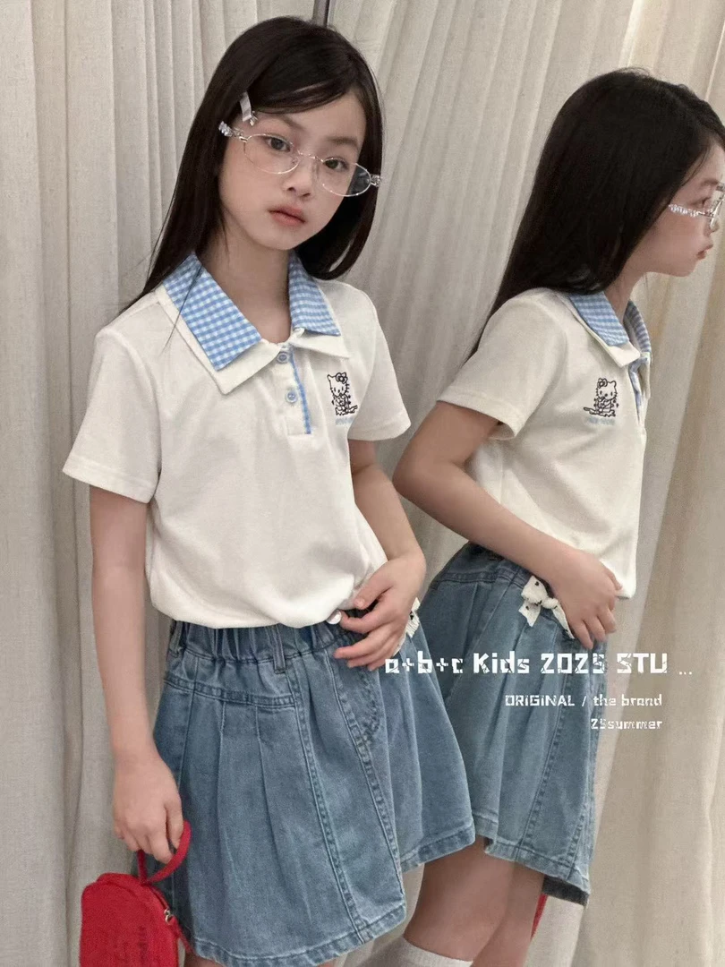 6869童装Polo领短袖T