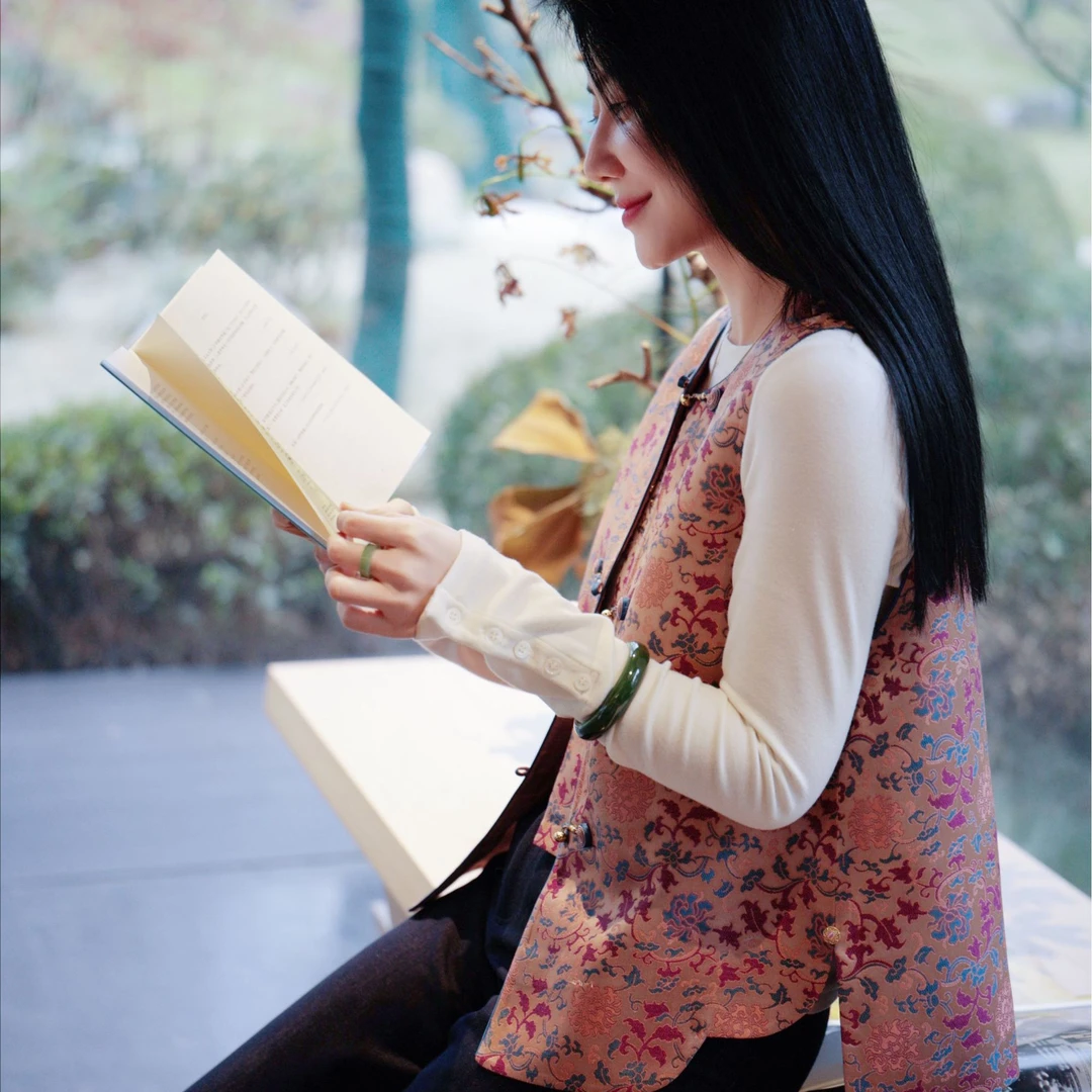 『扶摇』新中式桑蚕丝国风宽松气质马甲DHSQ3755