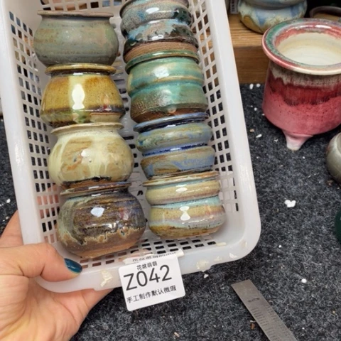 紫砂花盆微瑕042口径3.5到4