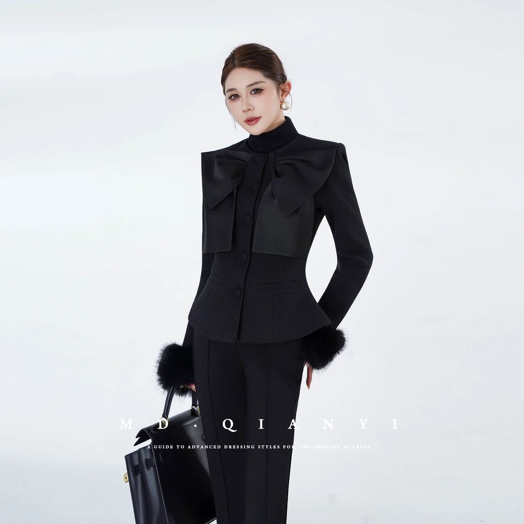 MD定制·杨千亿【美貌滤镜】2025冬季新时尚设计感短款长袖外套