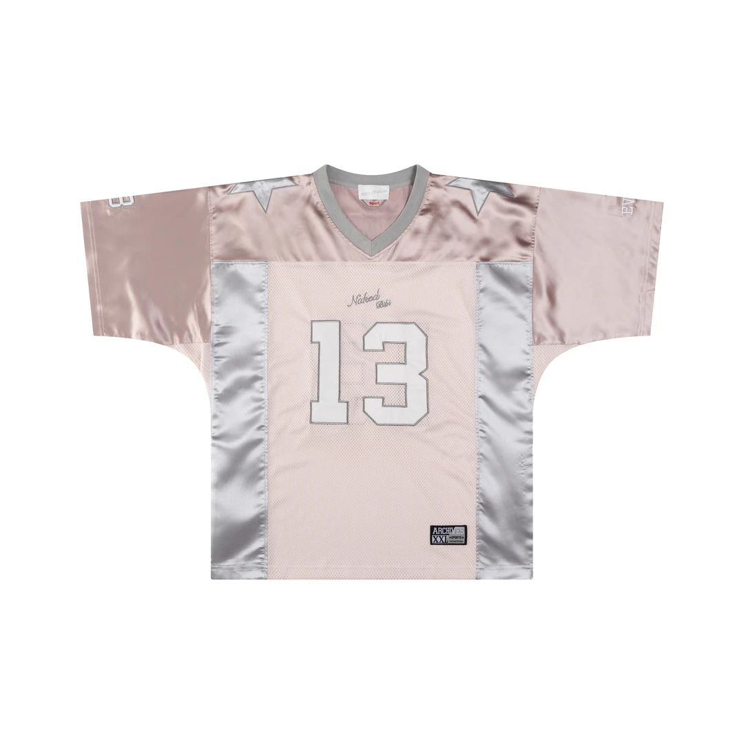 韩国2000archives美式13号球衣新款短袖宽松运动休闲T桖浅粉夏女