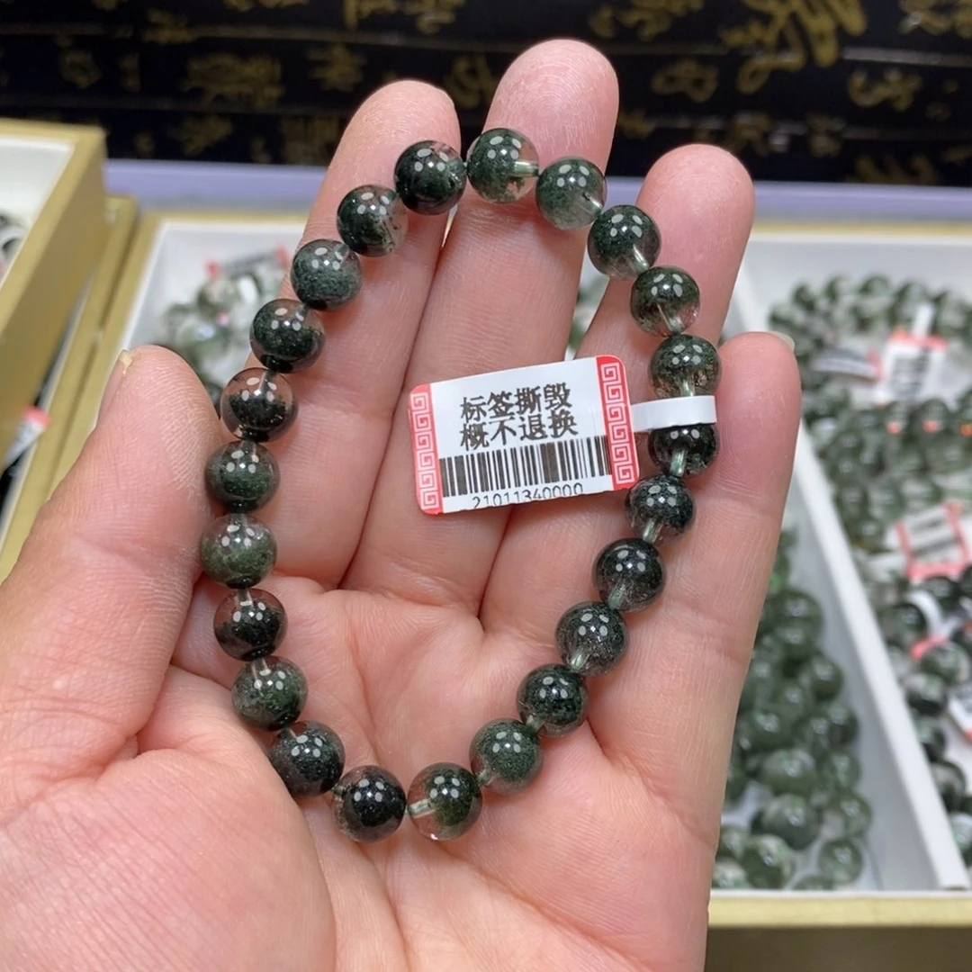 水晶绿幽灵手串未镶嵌娟****评