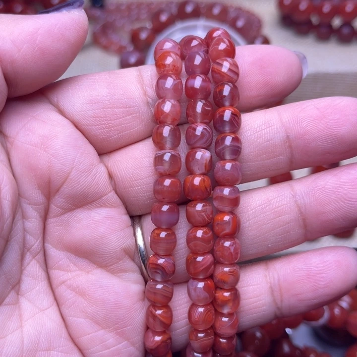 南红玛瑙未镶嵌颈饰火焰108