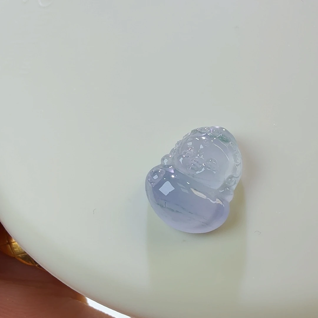 翡翠裸石飘花宝宝佛