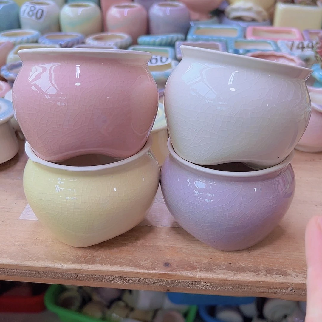 陶瓷花盆当场满12包邮