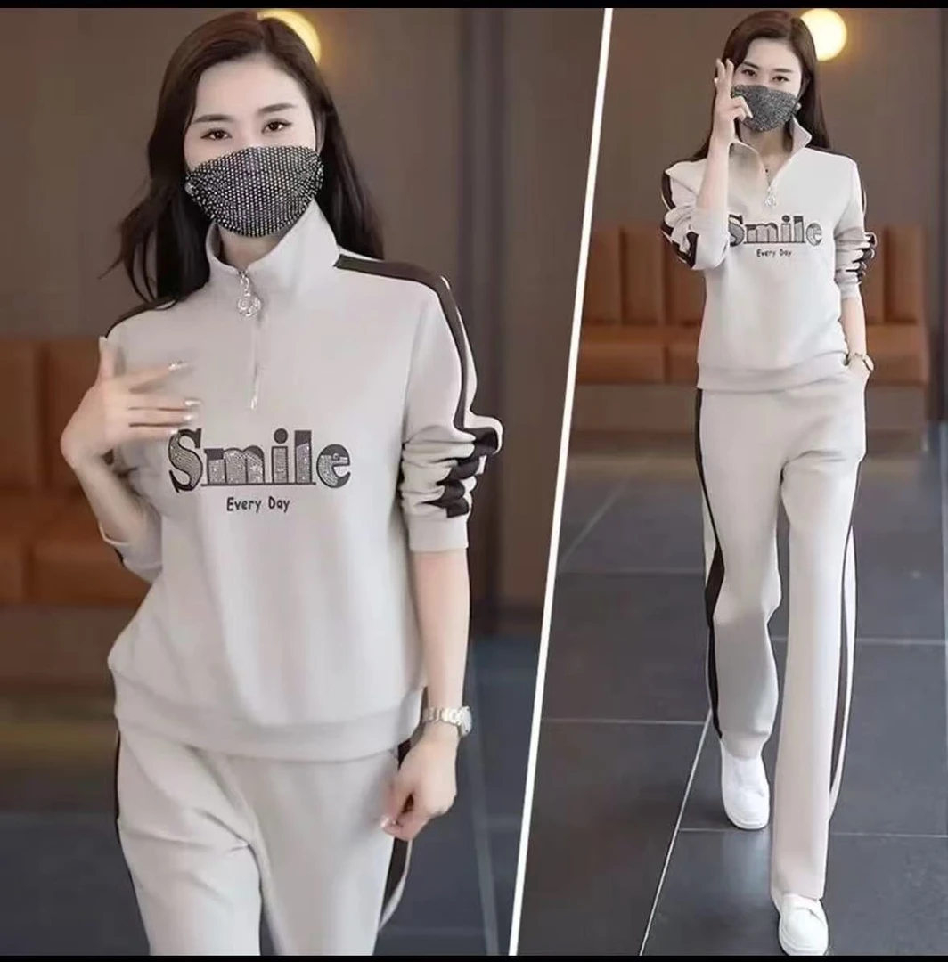 两件套运动套装女春显瘦新款时尚大码网红洋气秋季跑步休闲服838