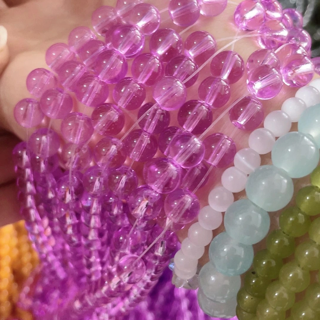 珠珠珠珠新款紫色透珠一百颗