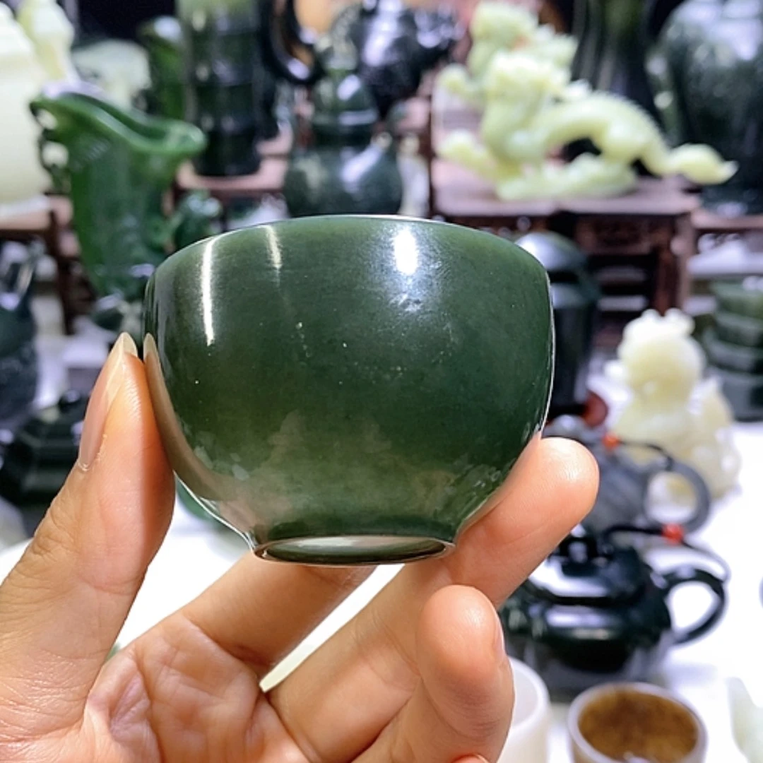 【闪购商品】和田玉未镶嵌摆件青玉杯