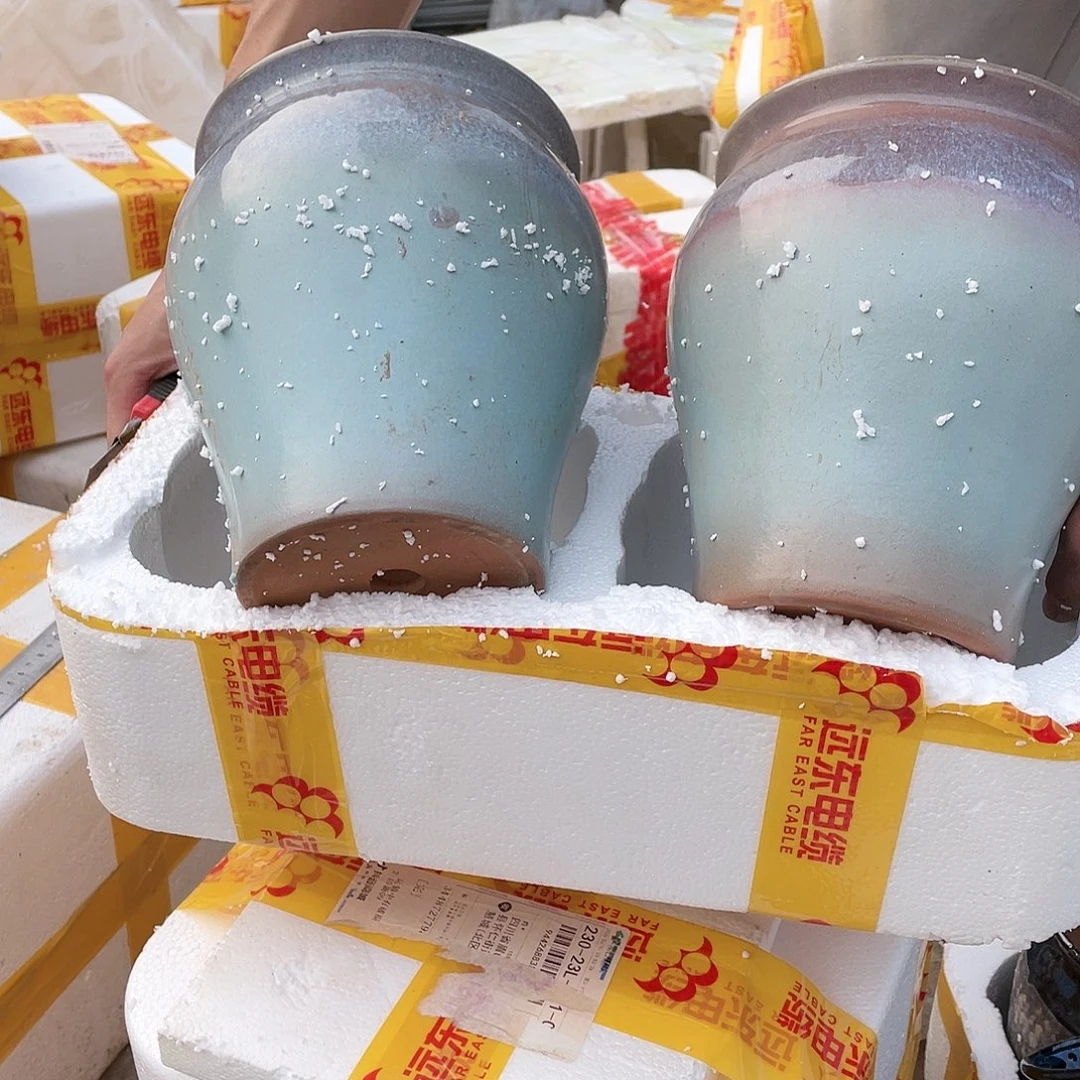 无铅玻璃宜兴紫砂花盆