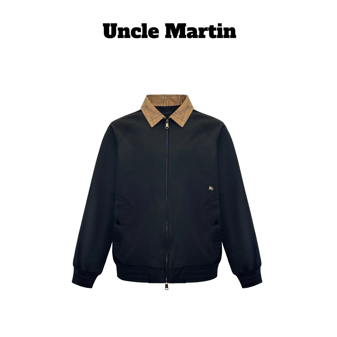 马丁叔叔  25AW外套领子拼接刺绣拉链夹克 662