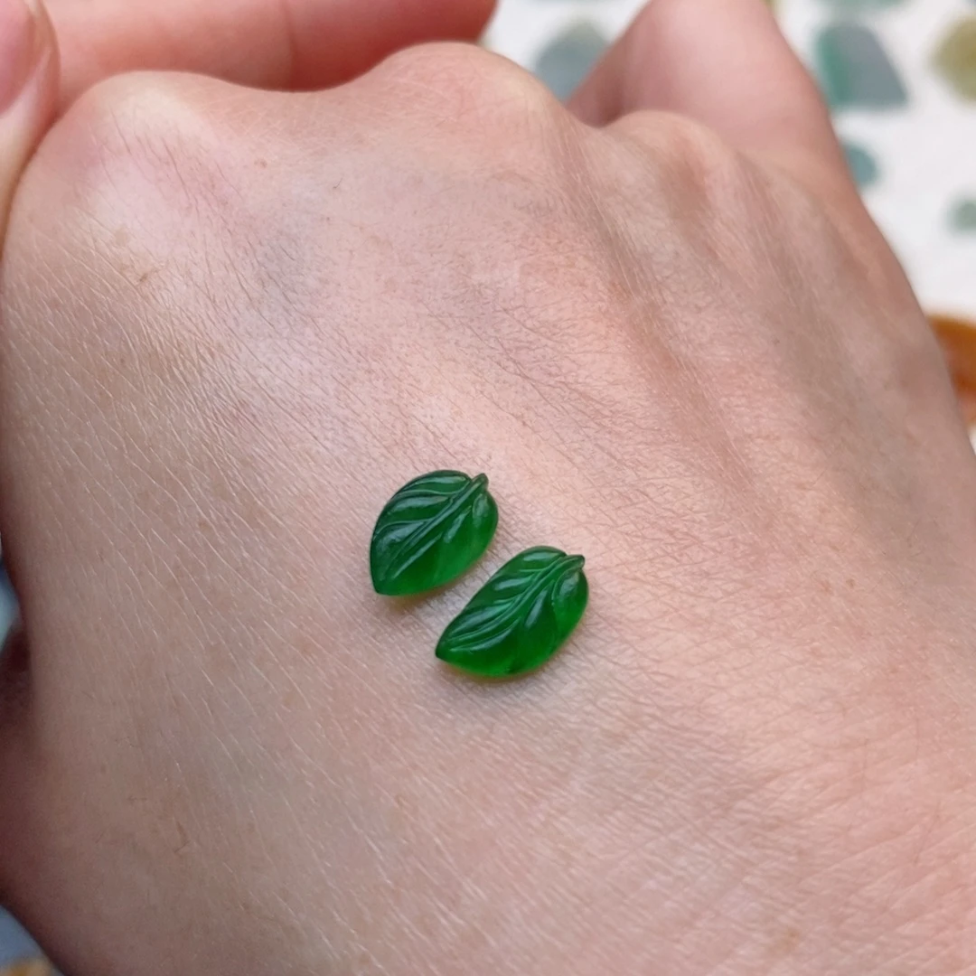 定制翡翠未镶嵌树叶