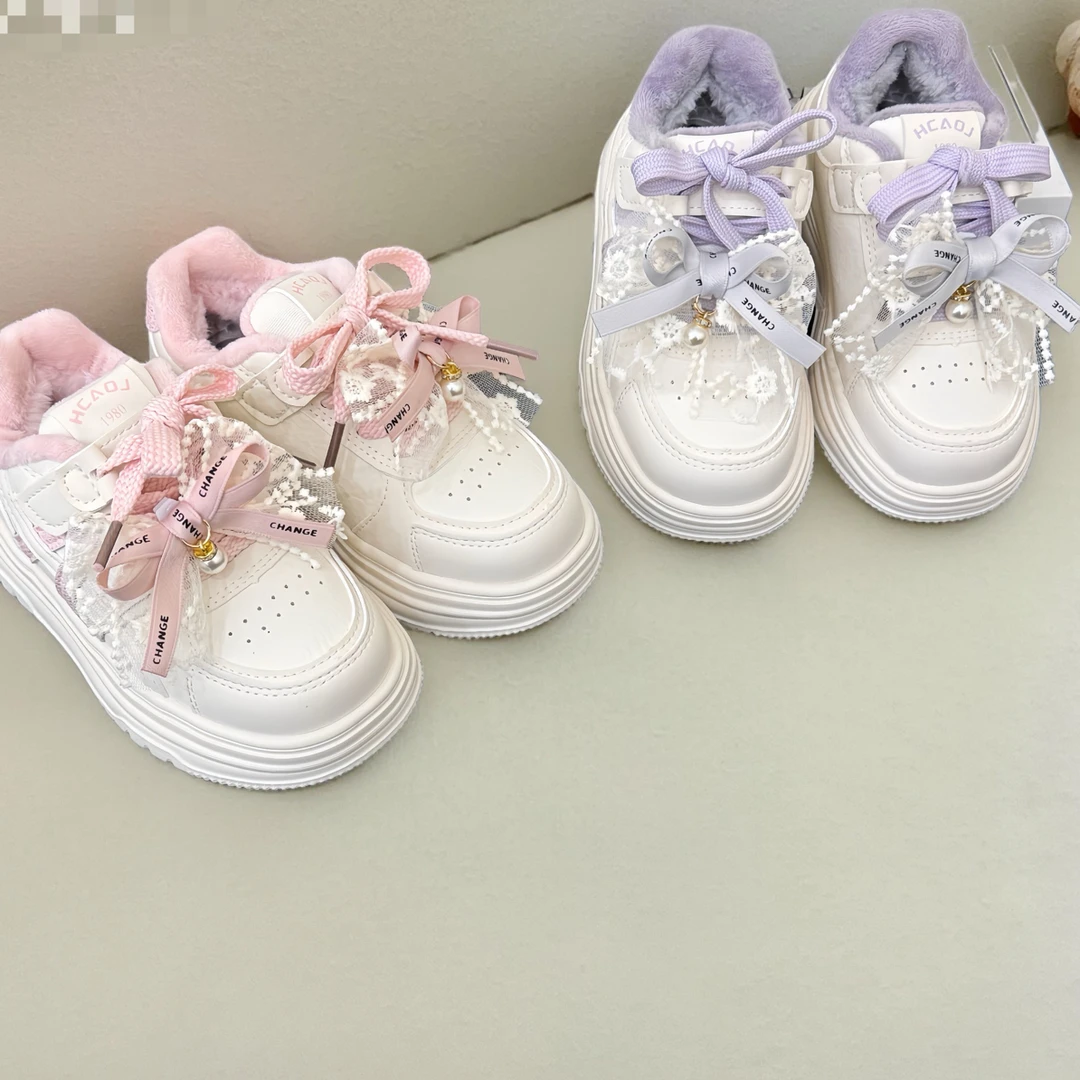 2025冬季新款女童超轻板鞋舒适保暖