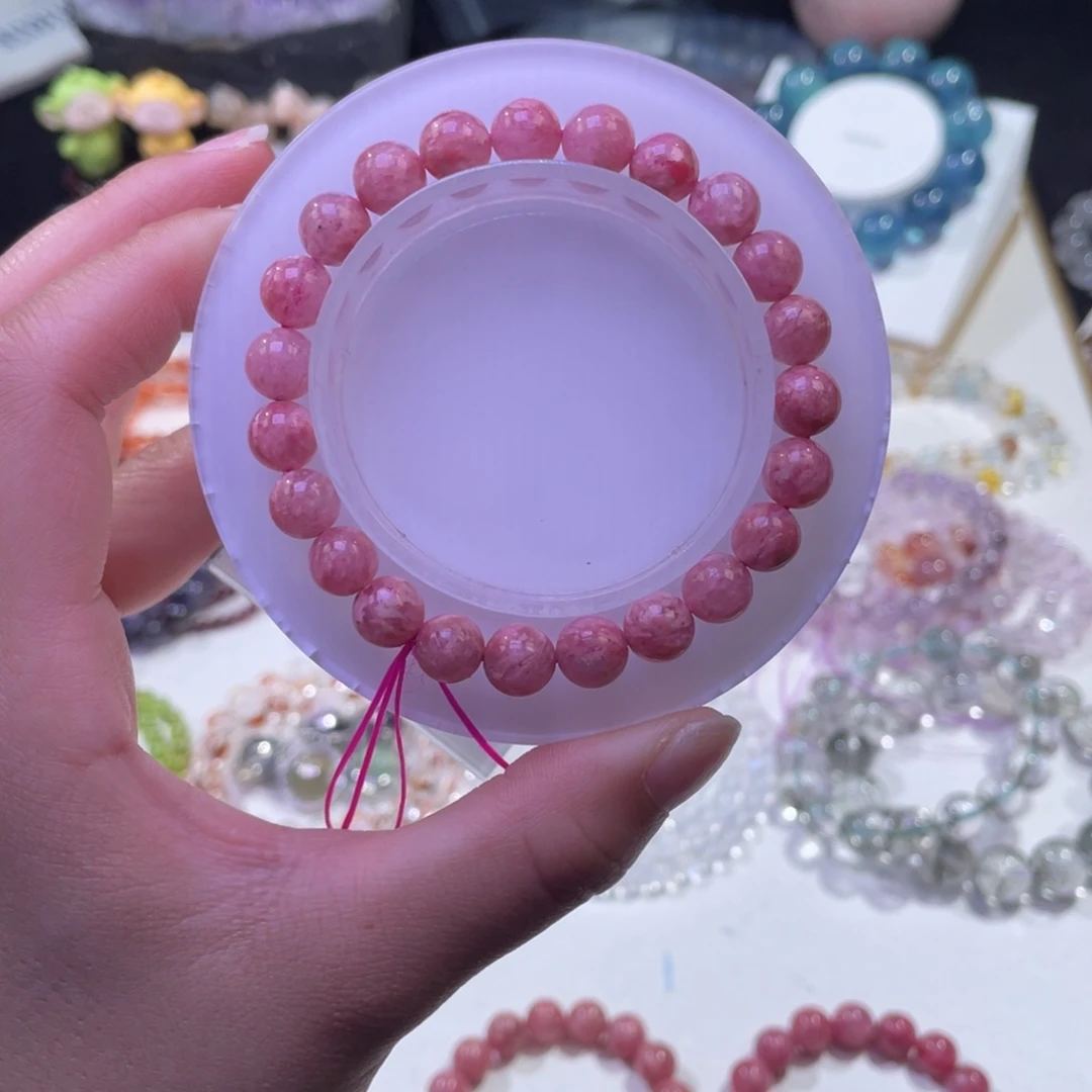 未镶嵌手链水晶满色粉蔷薇辉8mm