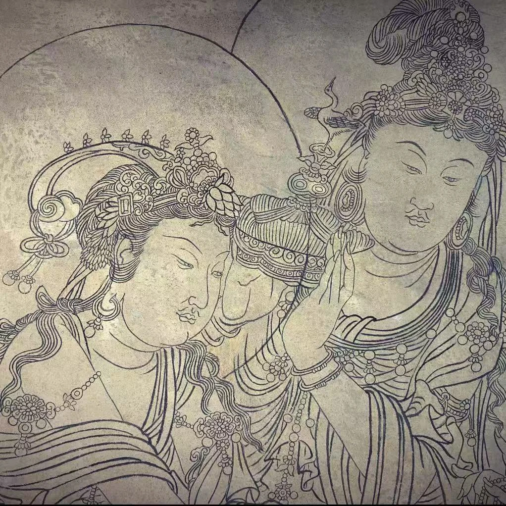 慈胜寺菩萨焚香图