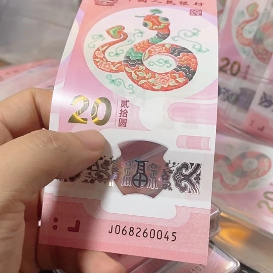 塑料2025年蛇年靓号纪念钞