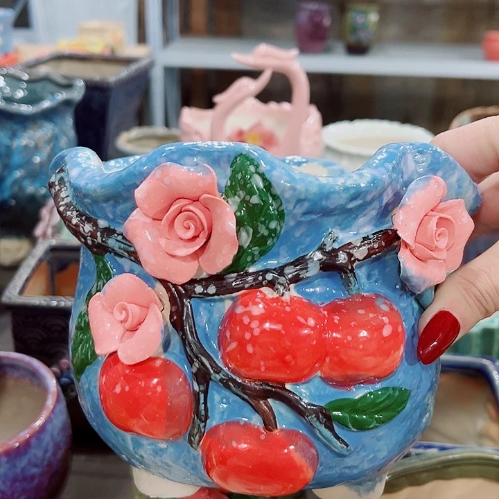 多肉陶瓷花盆满10元包邮