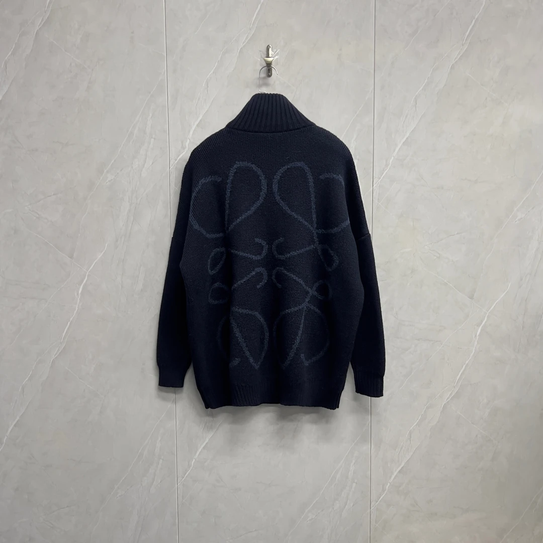 全新未使用 LOEWE/罗意威 Logo螺纹半拉链套头夹克/W0699/Xs偏大