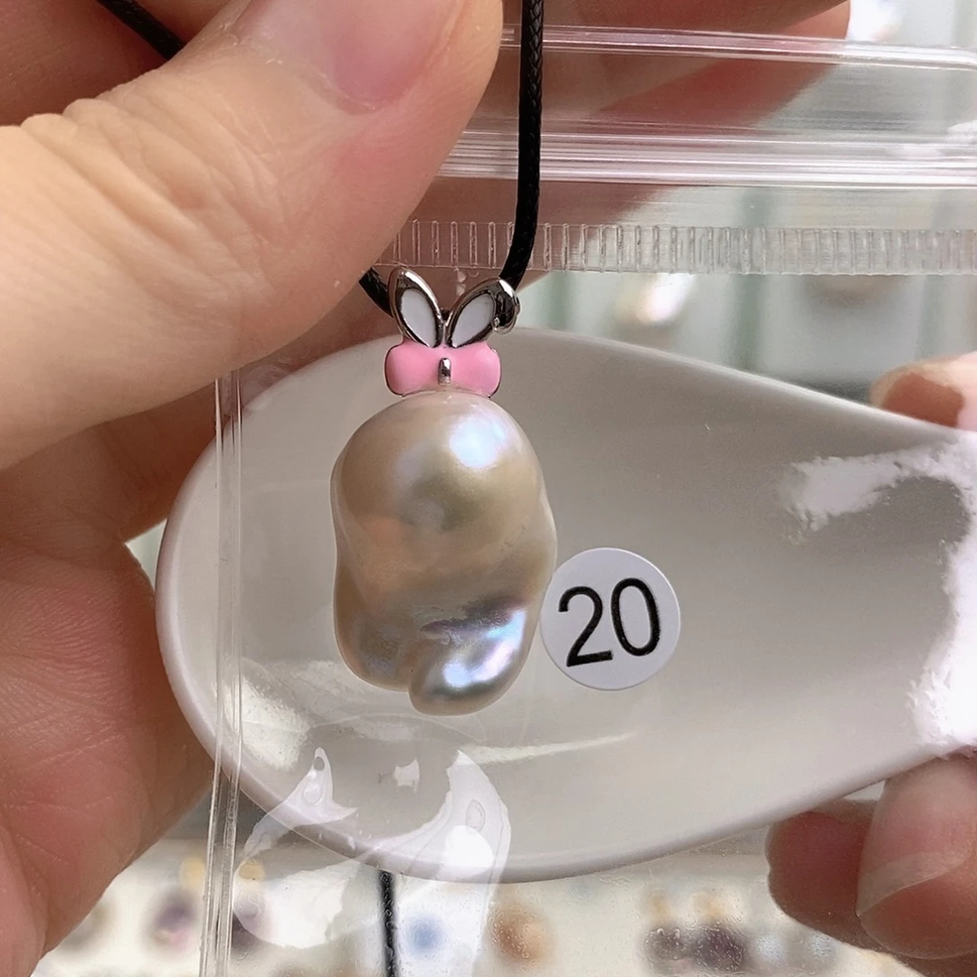 淡水珍珠银S925镶嵌颈饰