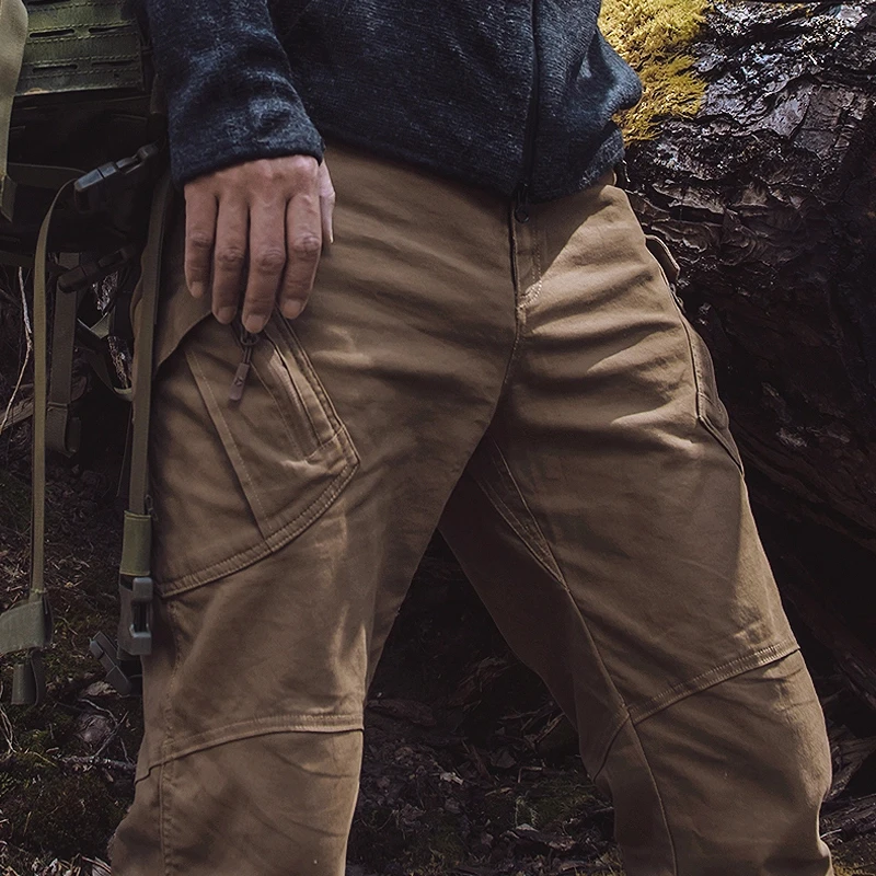 直播-户外秋冬战术裤男士多口袋直筒弹力休闲裤耐磨美式工装裤子