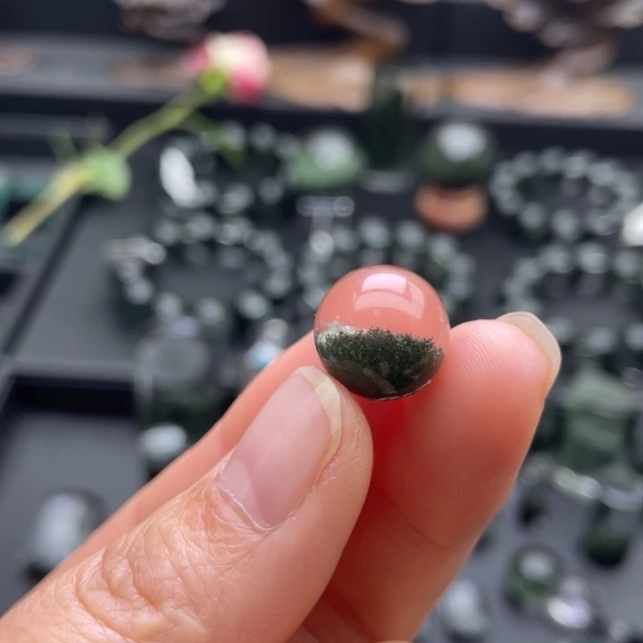 水晶未镶嵌颈饰绿幽灵聚宝盆吊坠13.9
