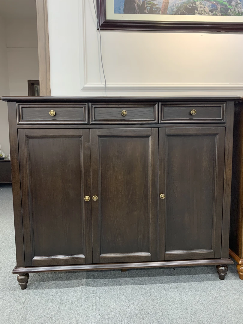 新中式实木简约中式美式乡村鞋柜门厅餐厅柜子大容量家用客厅玄关