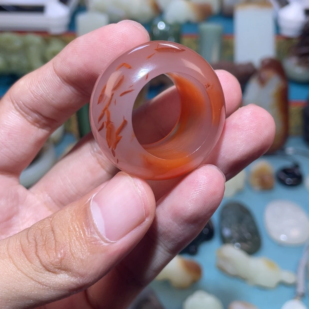 未镶嵌南红玛瑙戒指