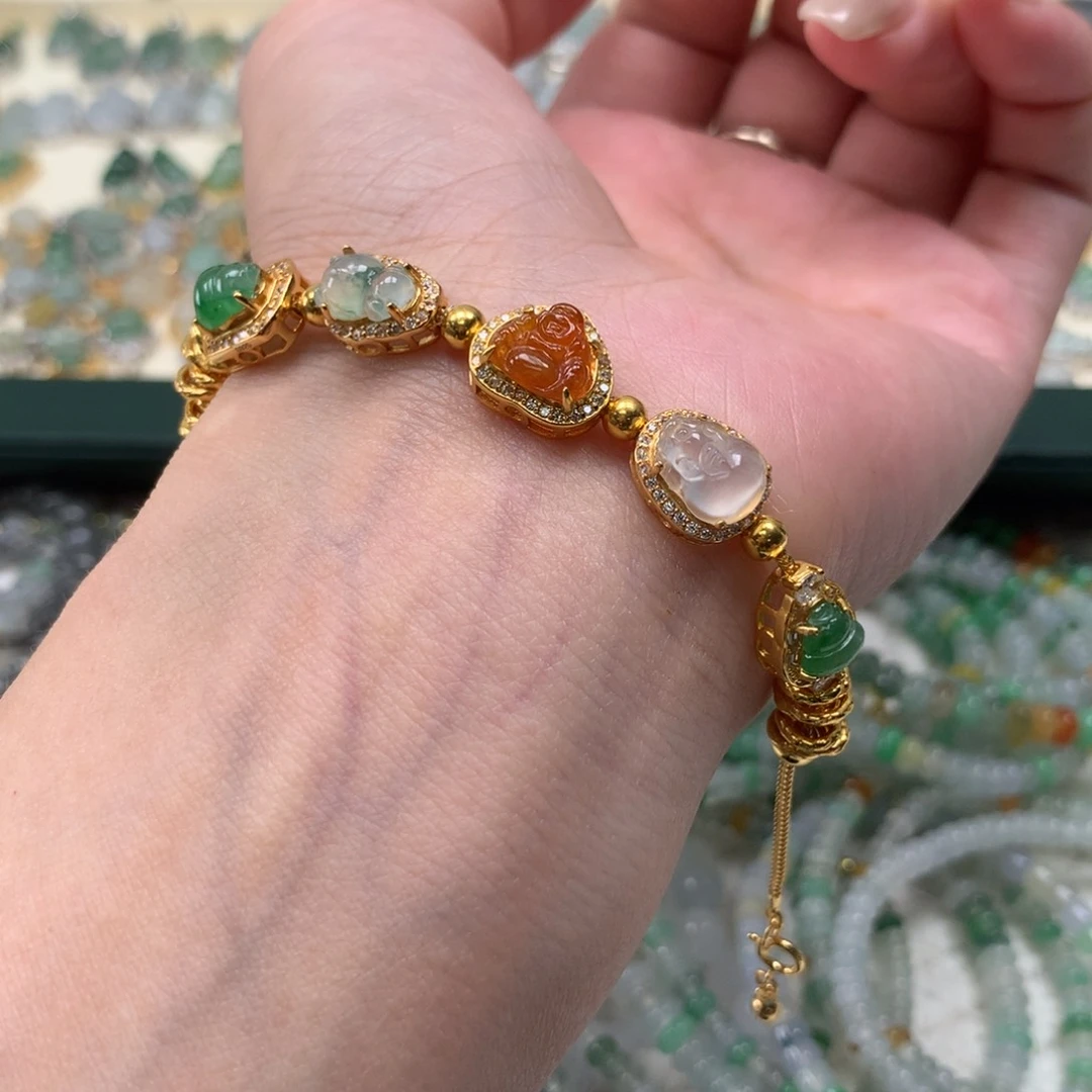 颈饰银S925镶嵌翡翠手链