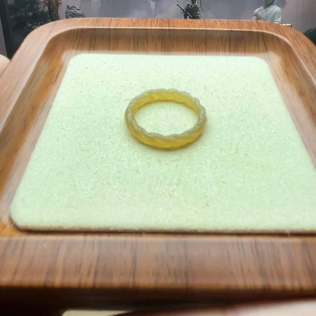 和田玉戒指未镶嵌全糖17号