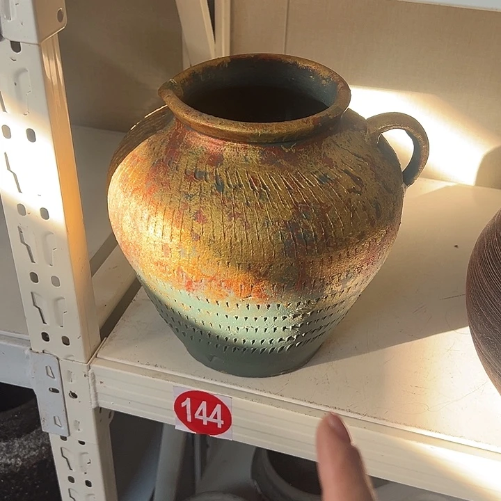 瑕疵金色壶高23口13默认打孔