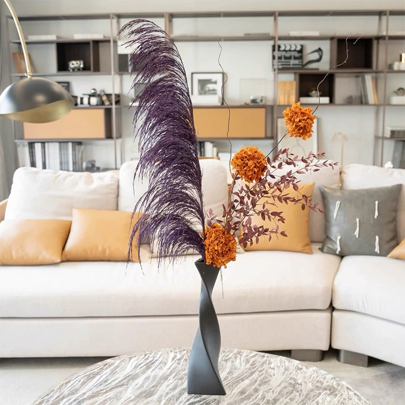 【新品福利价】永生花龙柳绣球芦苇真花适合客厅干花沙发边几玄关柜