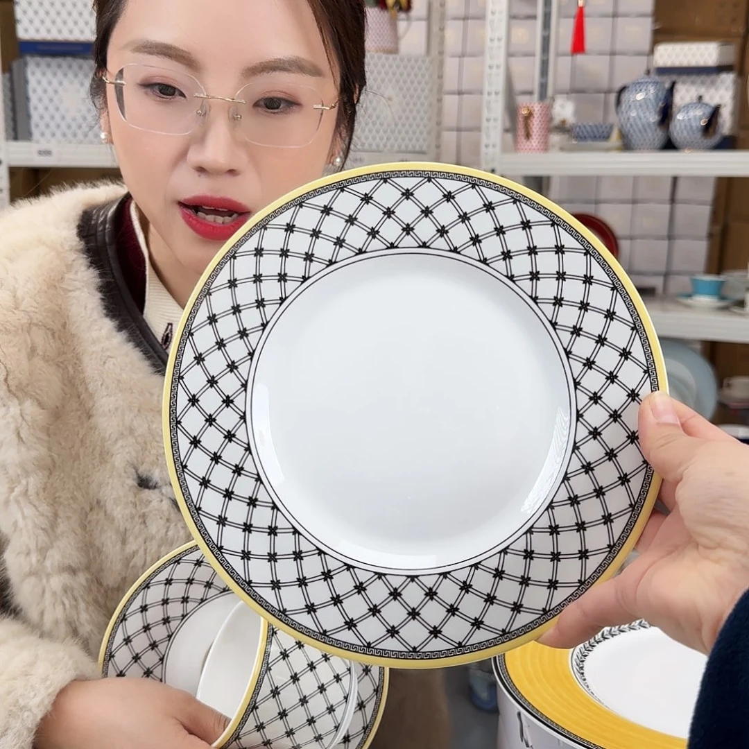 骨瓷骨瓷8英寸20cm平盘一只外贸骨瓷