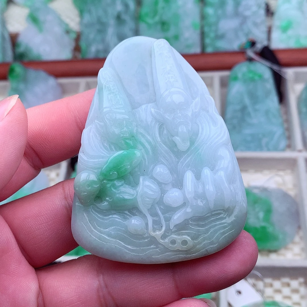 翡翠未镶嵌吊坠(不含链)