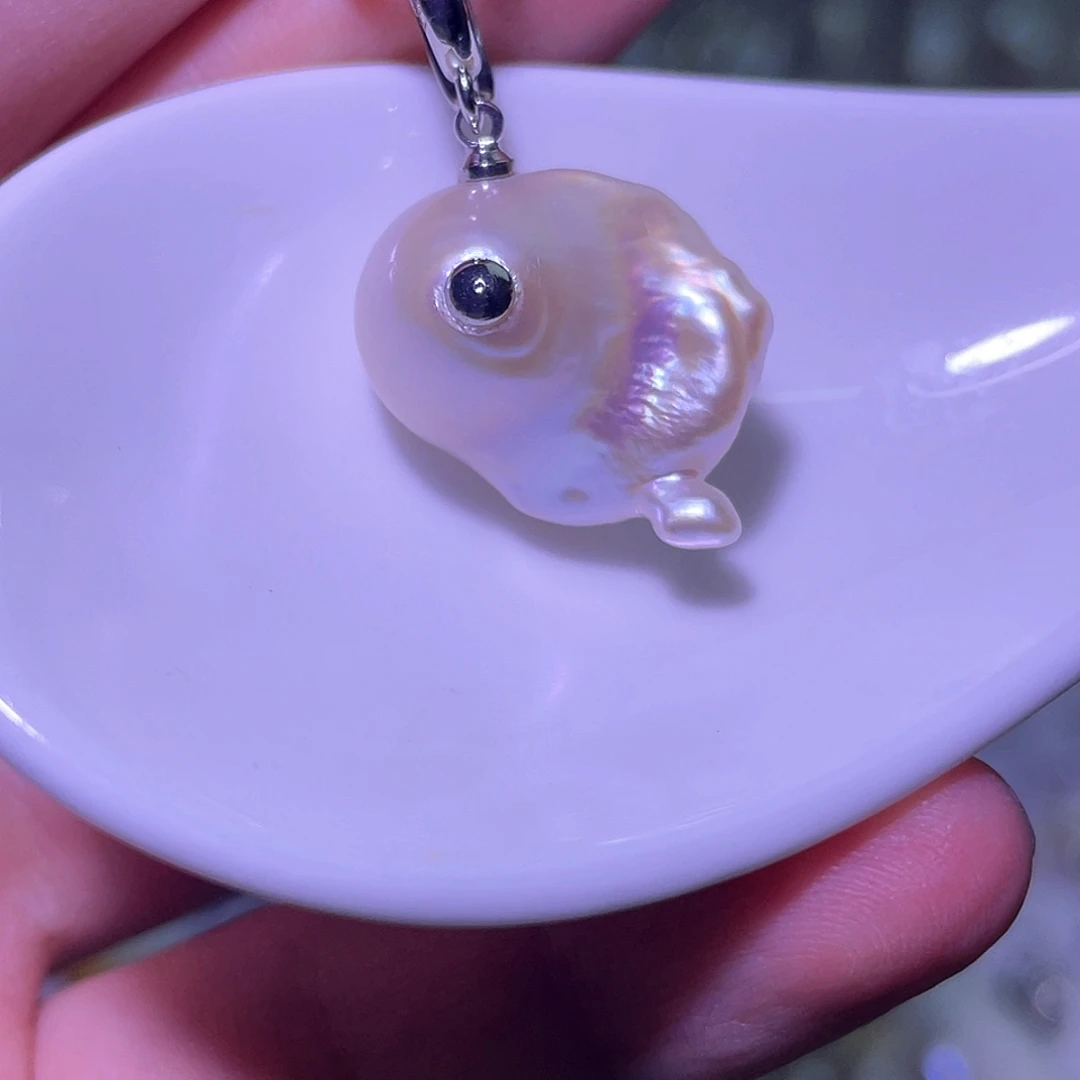 合金淡水珍珠天然淡水珍珠吊坠