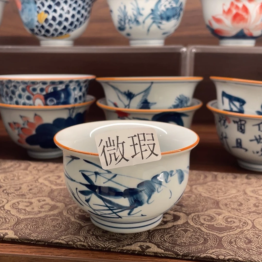 有瑕纯手绘釉下彩