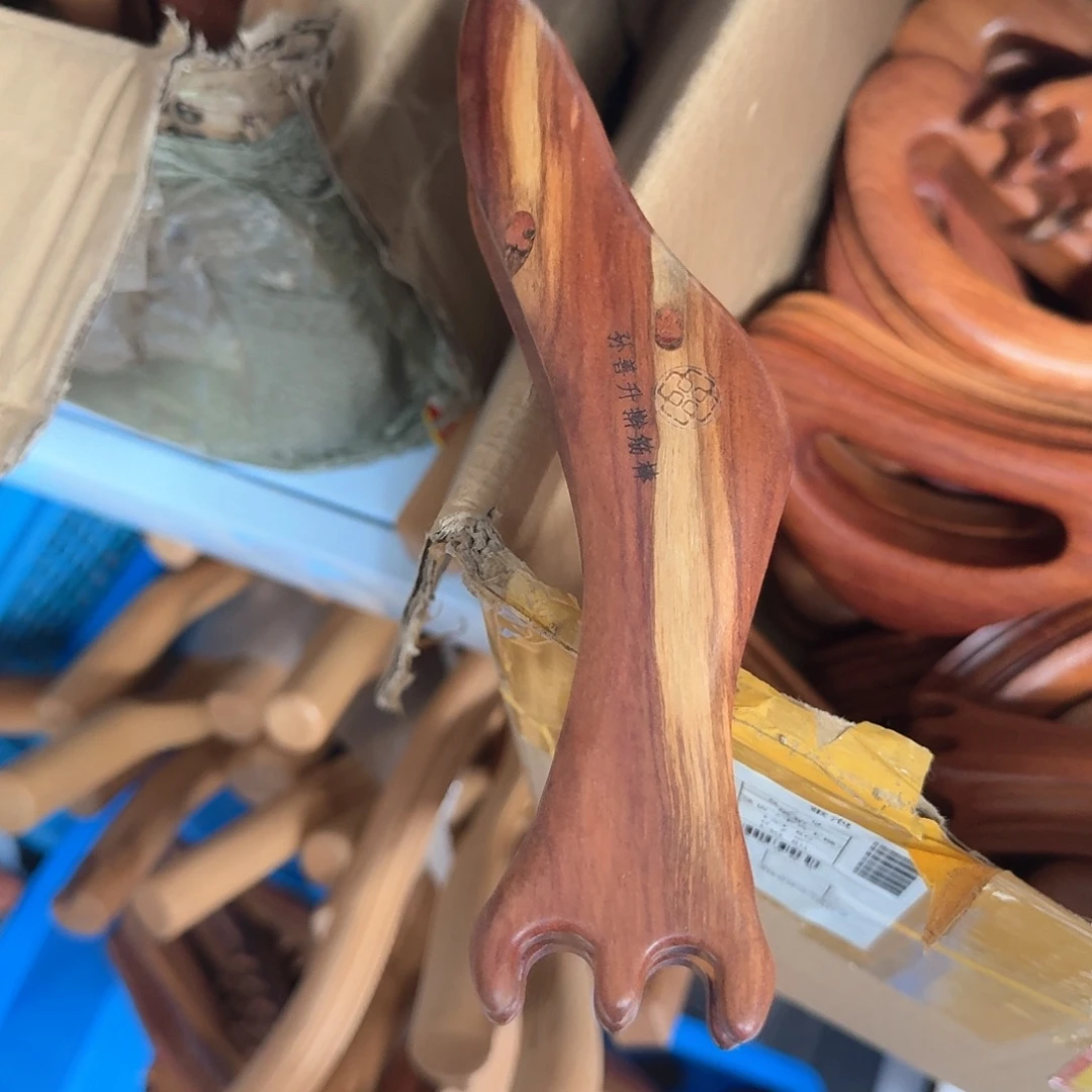 红檀香木脚部放松工具瑕疵