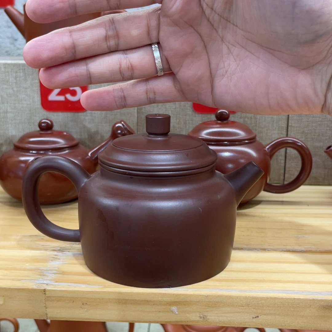 茶壶紫砂舵*德钟紫泥200毫升全品一套……