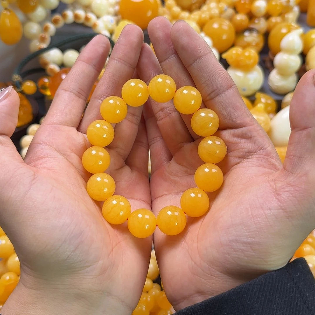 琥珀珠宝奇石未镶嵌同料16mm