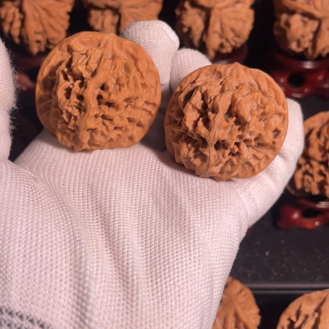 文玩核桃把件40官帽