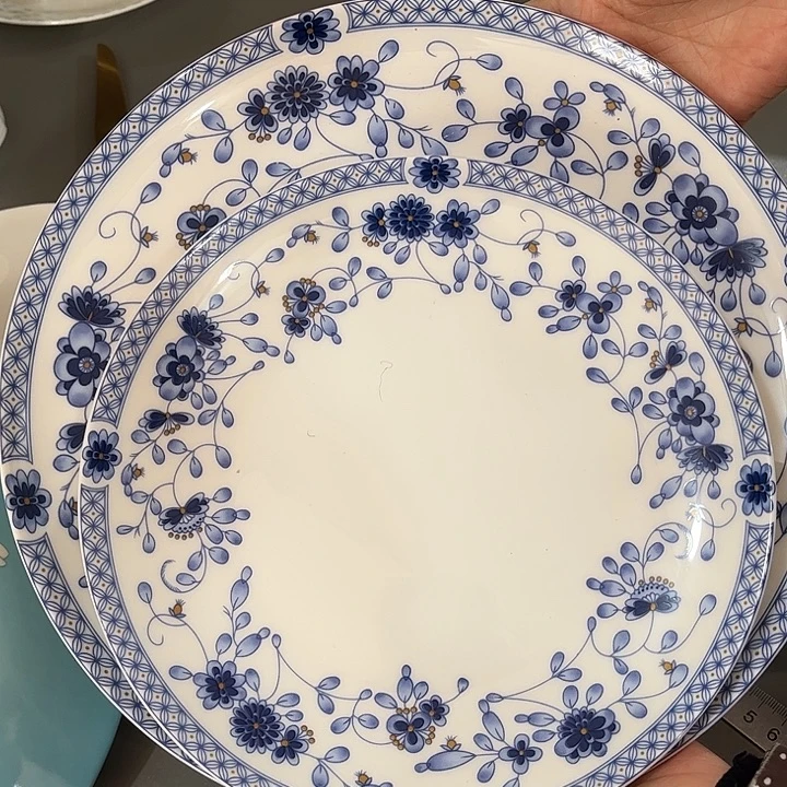 瓷片微瑕骨瓷两件套青花